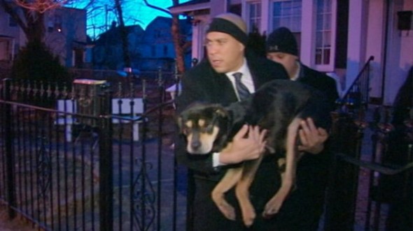 Δήμαρχος έσωσε παγωμένο σκύλο...