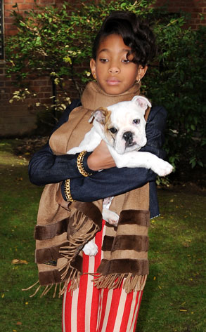10.26.13 - Celebs and Their Dogs - Willow Smith