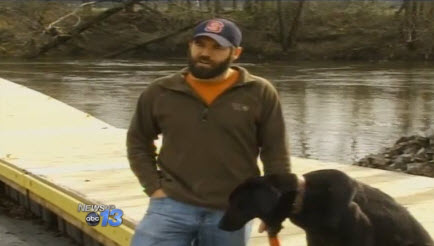 John Wayne Hardison and his dog. Photo Credit: News ABC 13