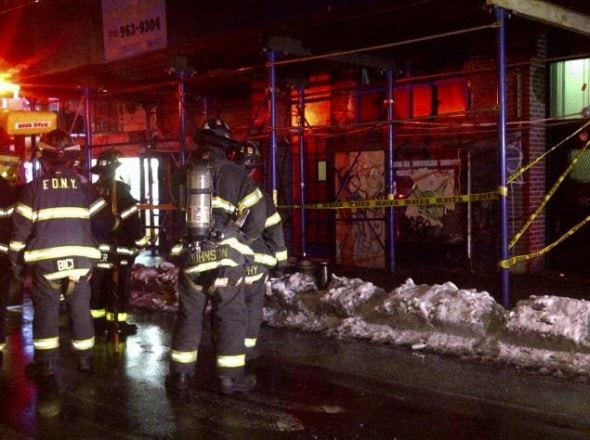 Firefighters at the scene of the accident. Photo Credit: Peter Gerber/for New York Daily News