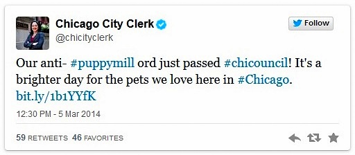 3.5.14 - Chicago Bans Puppy Mill Dogs3