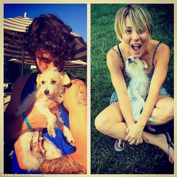 6.26.14 - Actress Kaley Cuoco Adopts a Rescue Dog1