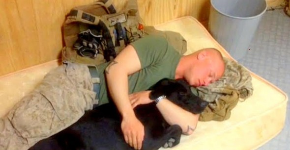 8.10.14 - Marine Reunited with Retiring Service Dog2