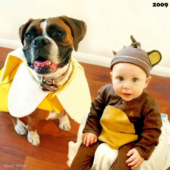 10.29.14 - Boy and Dog Dress in Matching Costumes Every Year1