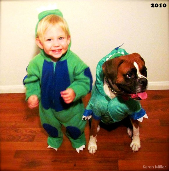 10.29.14 - Boy and Dog Dress in Matching Costumes Every Year2