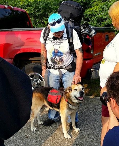 10.4.14 - Man and Dog Walk 1200 Miles for Cancer1