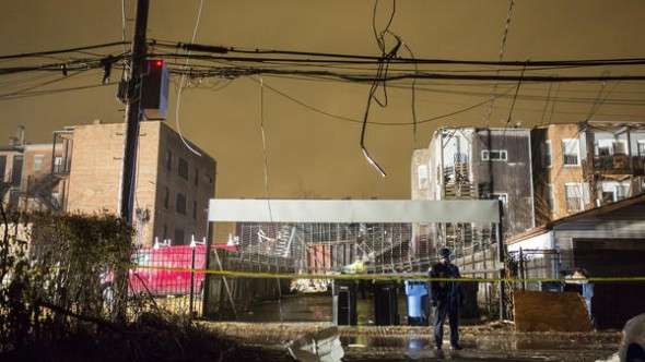 11.24.14 - Dog and Two Women Rescued from Building after Explosion2