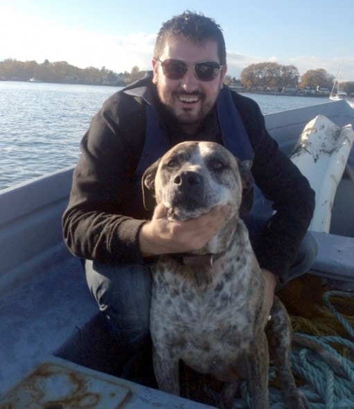 Chris Rempel and his dog Charlee.