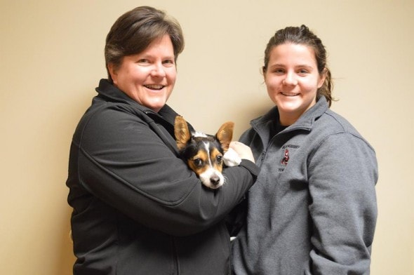 Elsa with her new family. Photo Credit: Wisconsin Humane Society