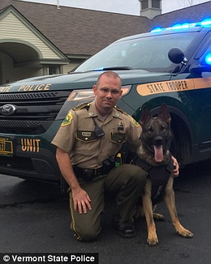 Trooper Nicholas Arlington and Max.