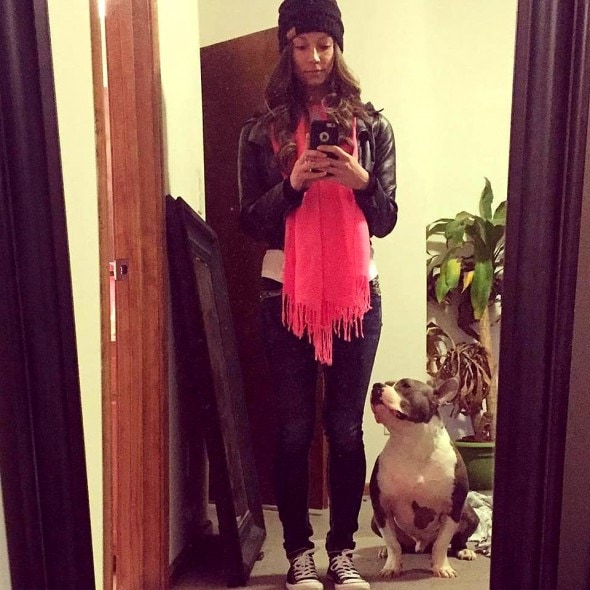 Spock and his momma - ready to brave the cold.