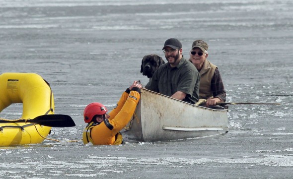 The dog was later reunited with its owner Photo: Matt Tunseth/Frontiersman.com