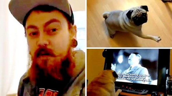 5.9.16 - Man Arrested for Teaching Girlfriend's Dog Nazi Salute0
