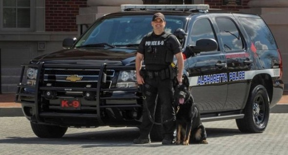 Mattis on the job. Photo: Alpharetta Department of Public Safety 