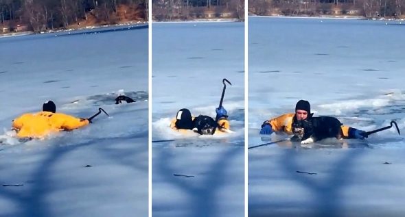 3.1.17 Fireman Saves Dog from Frozen Lake7