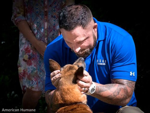 5.1.17 Airman Reunites With Military Dog After Three Years Apart3