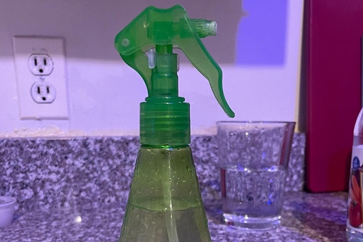 green spray bottle